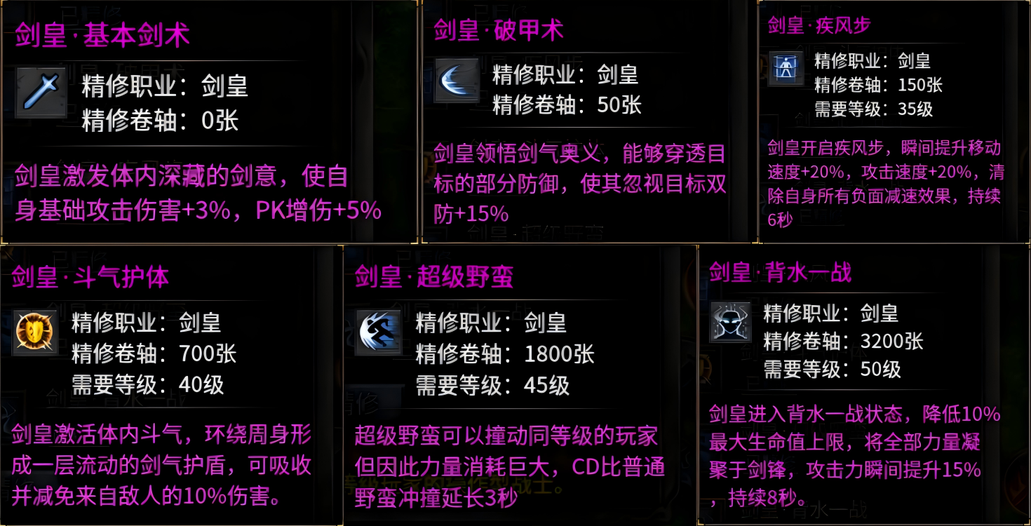 【原味传奇】深度拆解剑皇：为何他是T0级刺客 原味传奇多职业 图片 1